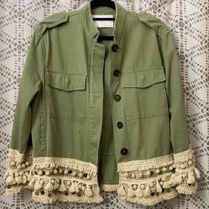 Zara Tassel Green Jacket‎